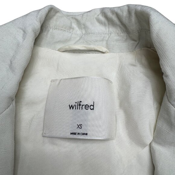 Aritizia Wilfred Women's Generation Linen Blend Blazer Crem Jacket, Size XS - Picture 6 of 10